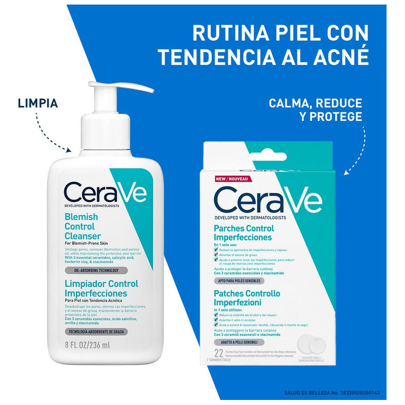 Cerave Parches Control Imperfeccion 22p Piel Tendencia Acné Todo Tipo De Piel Día/noche