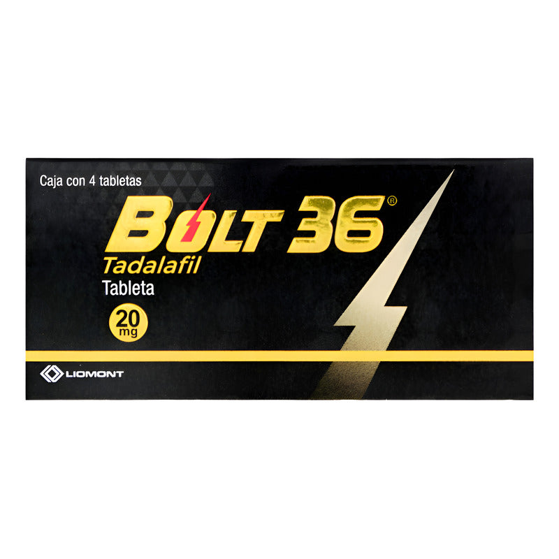 Bolt 36 Tabletas 20mg 4 Tabletas (tadalafil Patente)