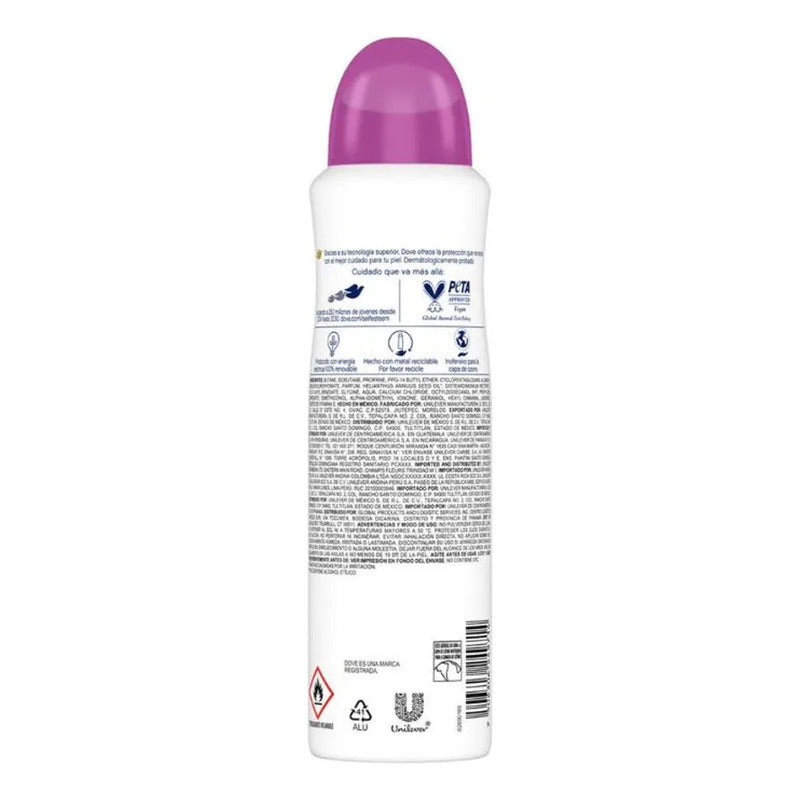 Desodorante Dove Tono Uniforme Orquídea Antitranspirante En Aerosol 150ml