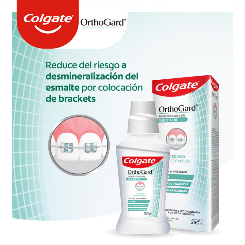 Enjuague Bucal Colgate Orthogard Cuidado Ortodontico 250 Ml