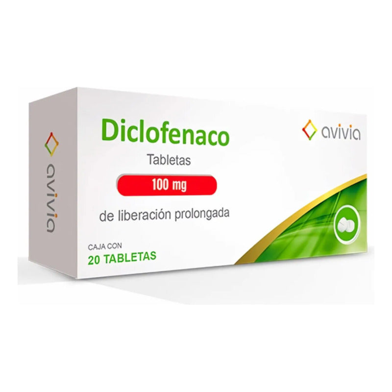 Diclofenaco 100mg Avivia 20 Tabletas