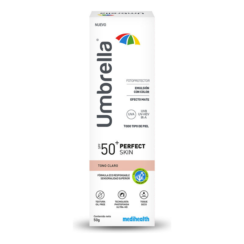 Umbrella Perfect Skin Tono Claro Spf 50+,color Efecto Mate