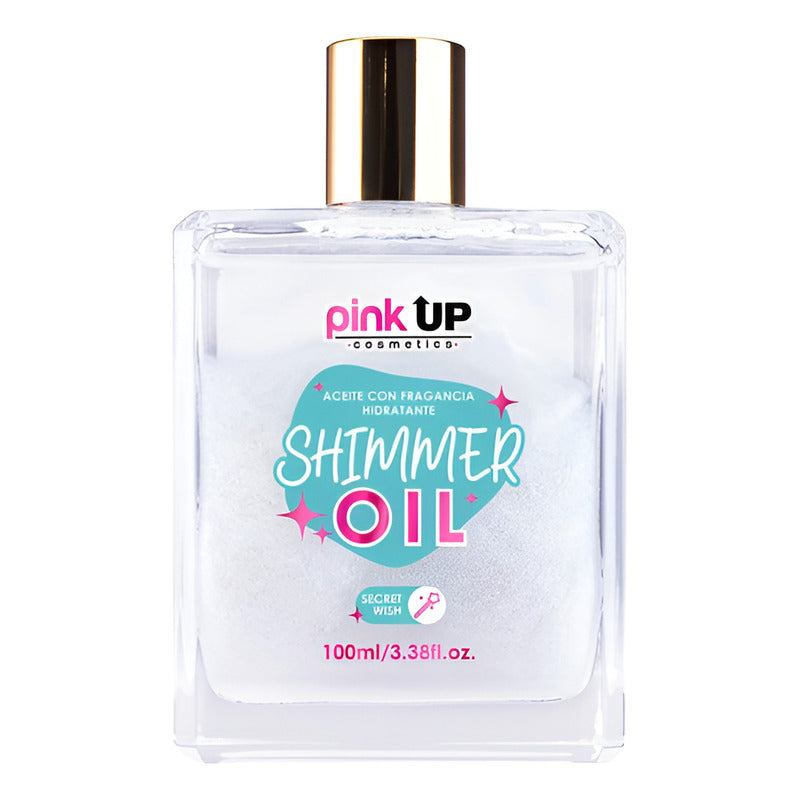 Shimmer Oil Aceite Hidratante Con Glitter Pink Up 100ml Fragancia Secret Wish