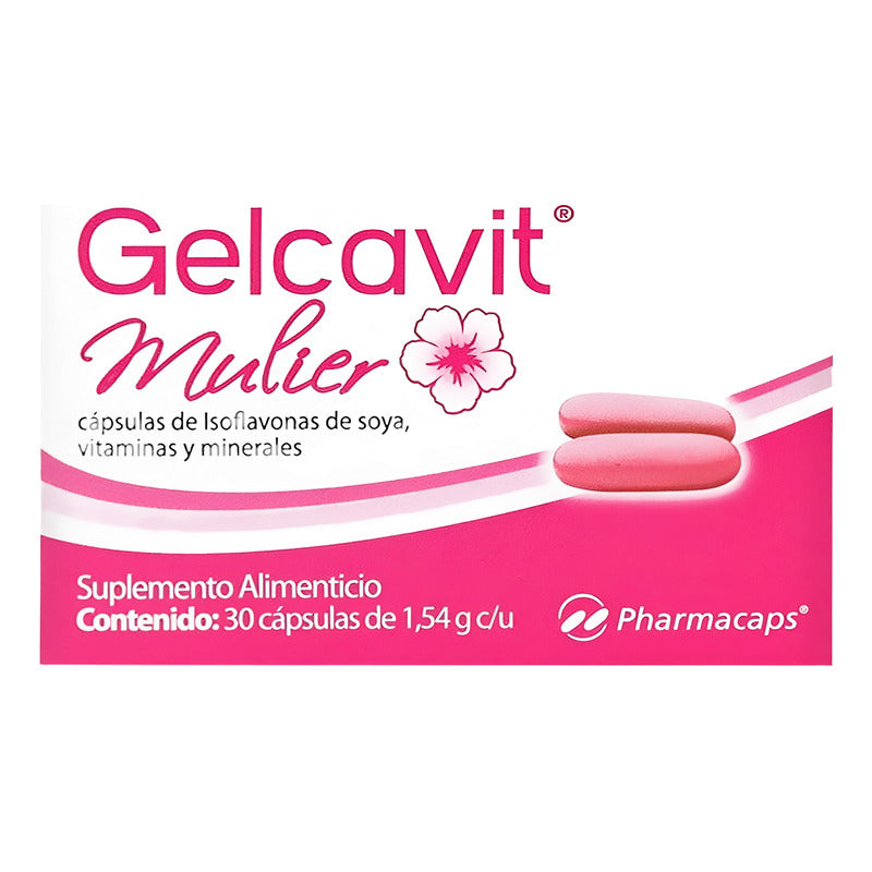 Gelcavit Isoflavonas De Soya Vitaminas Y Minerales C/30caps No