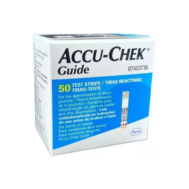 Accu Check Guide Tiras Reactivas De Glucosa 100 Pzas
