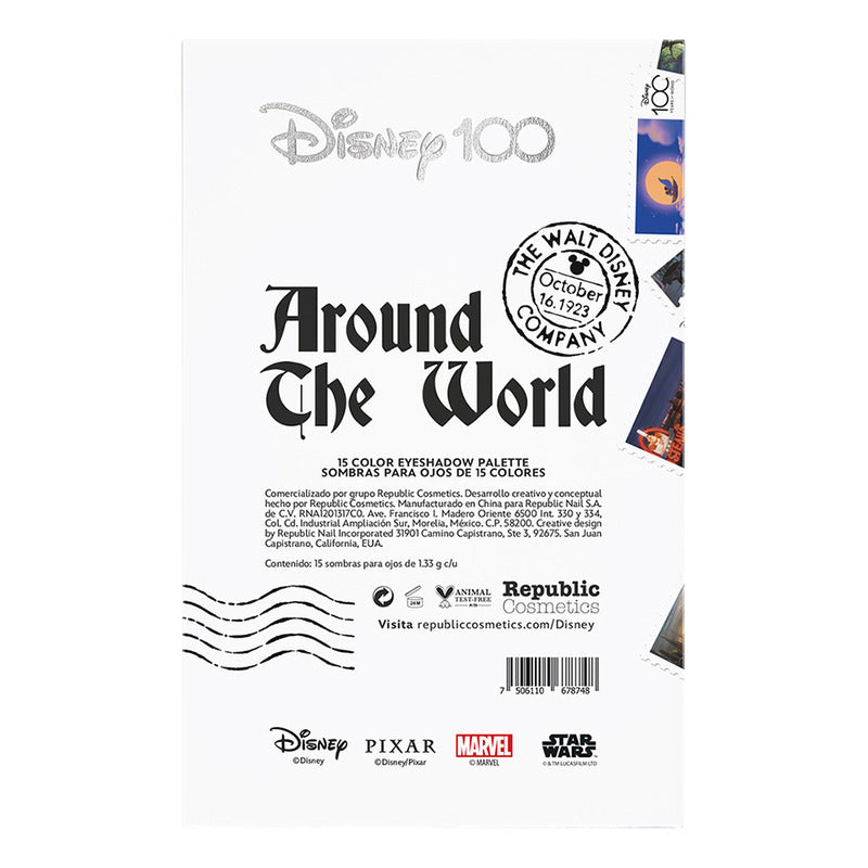 Paleta De Sombras 15 Tonos Timbres Postales Disney 100 Color De La Sombra Sombras 15 Colores