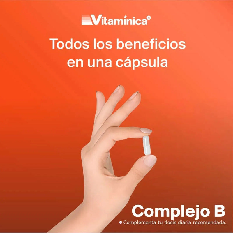 Vitamínica Suplemento Complejo B E Inulina De Agave 30 Caps Sin Sabor