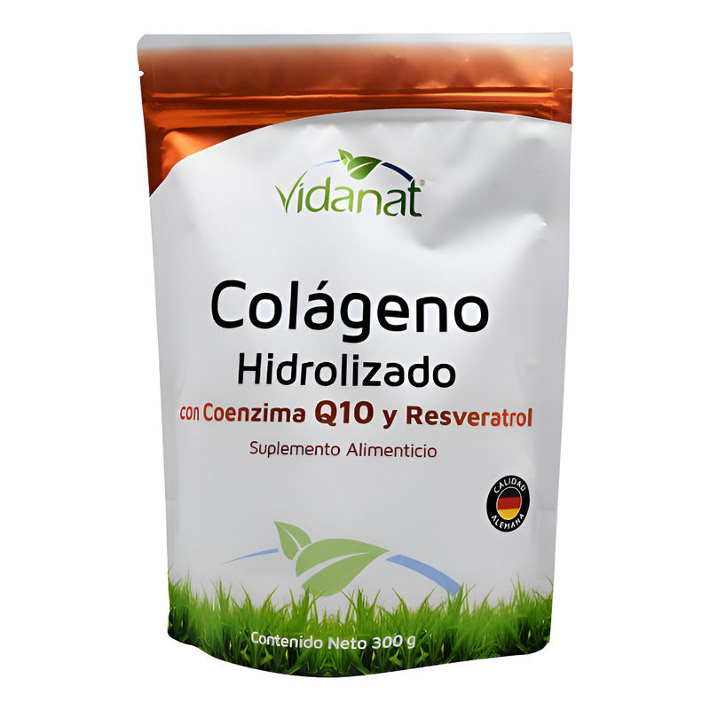 Colágeno Hidrolizado Con Coenzima Q10 Vidanat En Polvo 300g Natural
