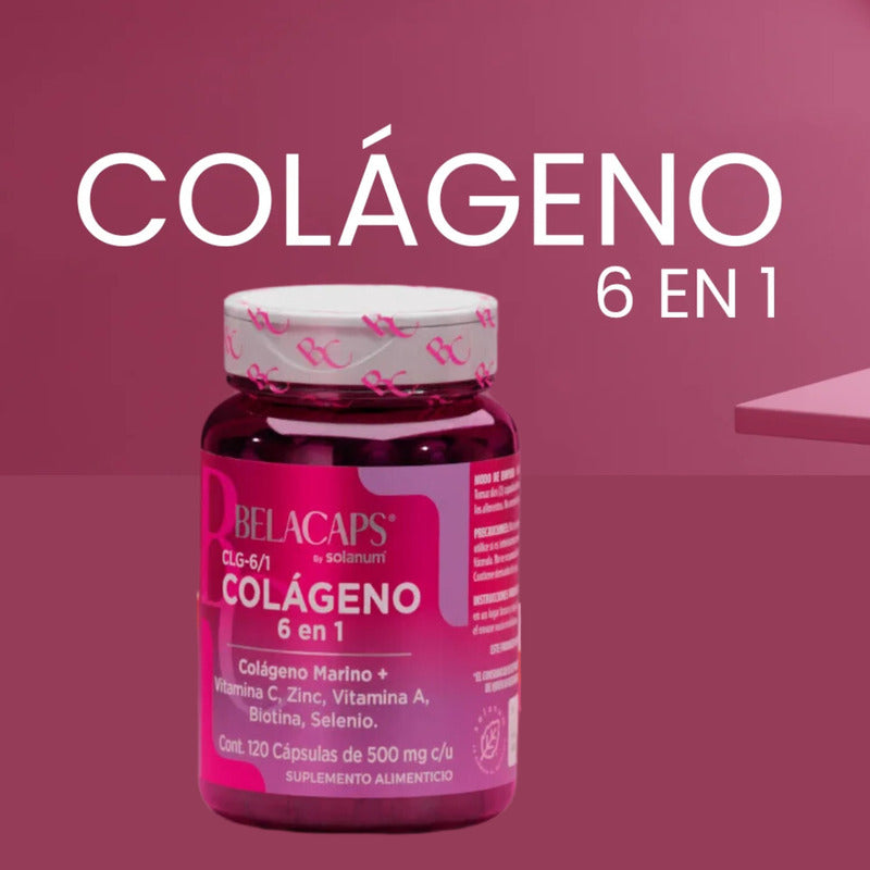 Solanum Colágeno 6 En 1 60 Capsulas Sin Sabor
