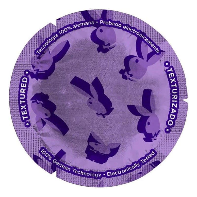 Tubo Con 24 Condones Extra Lubricados Playboy Texturizados