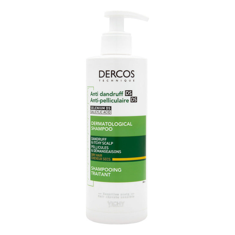 Vichy Dercos Shampoo Dermatológico Anticaspa Para Cabello Normal A Seco 390ml
