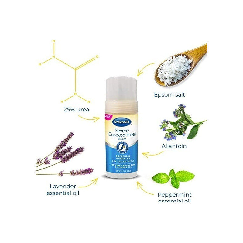 Dr. Scholls Bálsamo Hidratante Reparador | Tratamiento Clínico Para Pies Secos Y Talones Agrietados, Alivia, Suaviza Y Restaura La Piel Con Efecto Protector Y Textura No Grasa De Rápida Absorción