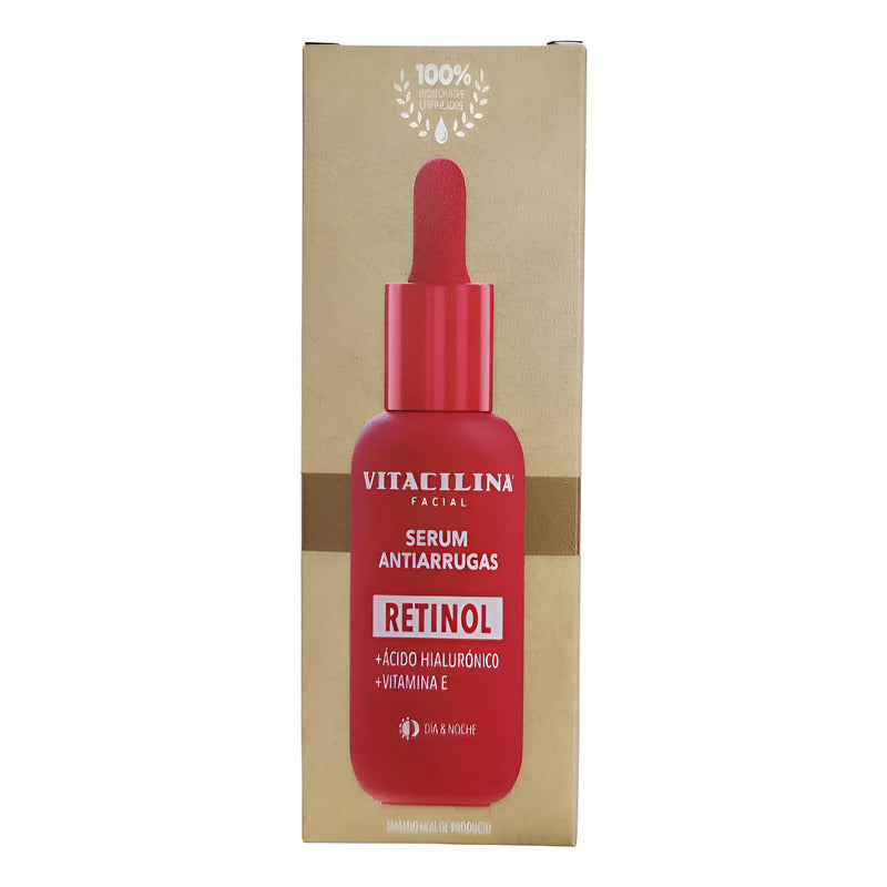 Vitacilina Serum Antiarrugas Facial Retinol 30ml Todo Tipo De Piel Día/noche