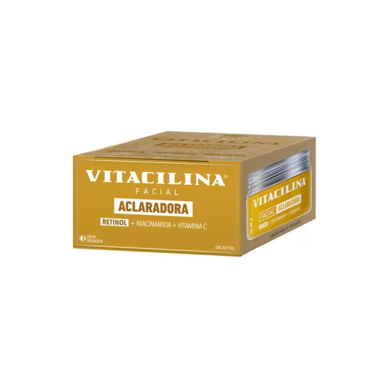 Vitacilina Facial Crema Aclaradora Retinol Día Noche 100gr - Todo Tipo De Piel - Día/noche