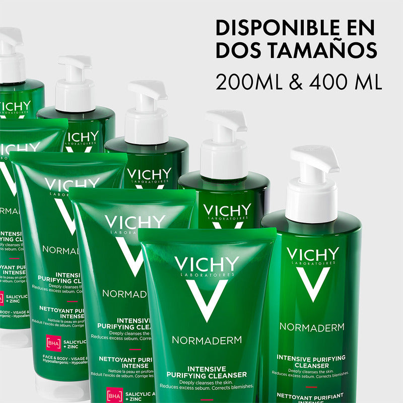 Vichy Normaderm Gel Limpiador Facial Hipoalergénico Ideal Para Piel Mixta A Grasa, 400ml