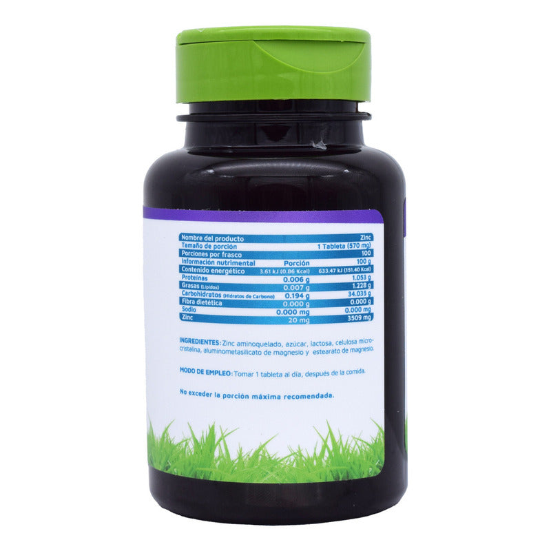 Zinc 100 Tabletas Vidanat Sabor Sin Sabor