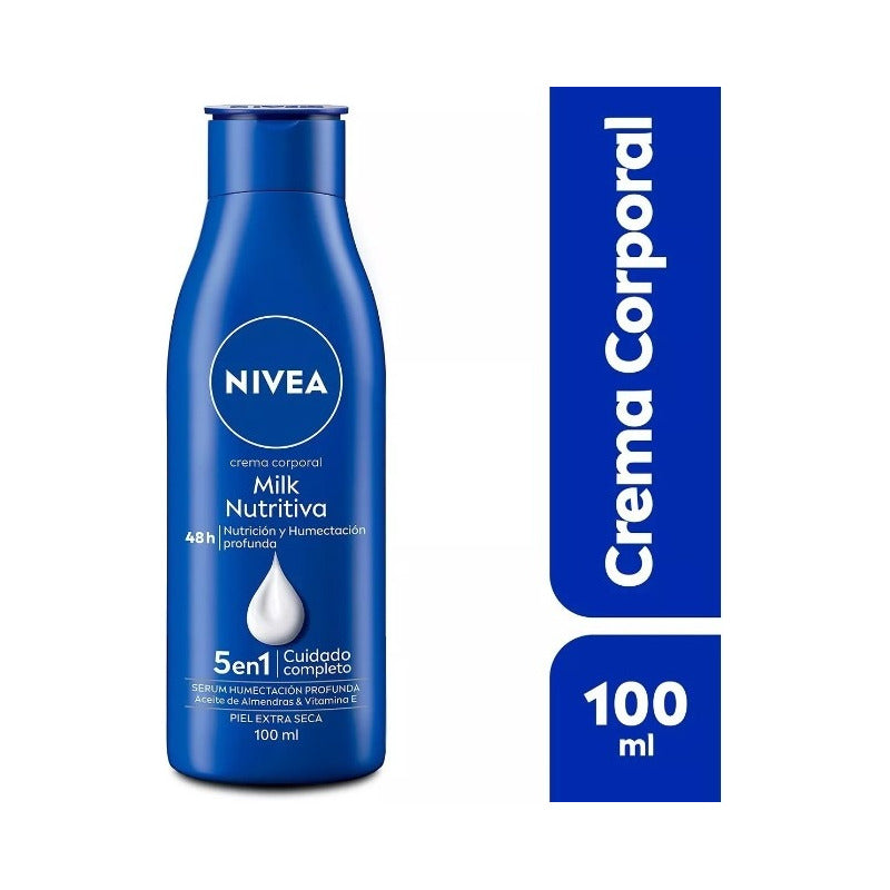 Crema Corporal Nivea Milk Nutritiva Humectación 100ml