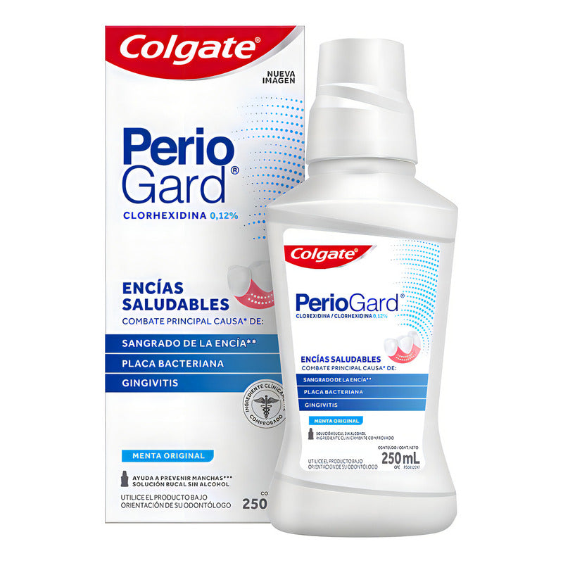 Enjuague Bucal Colgate Periogard Menta Original Sin Alcohol 250m