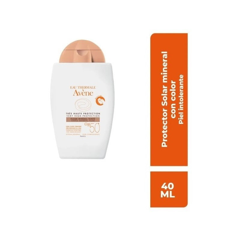 Avène Protector Solar Fluido Mineral Con Color Fps50+ 40ml