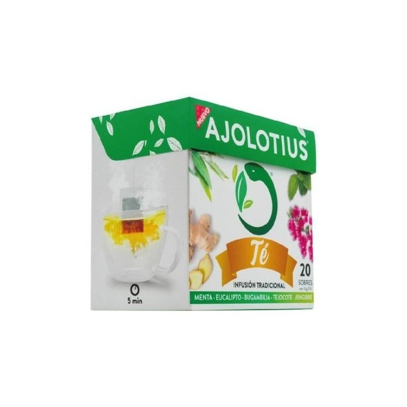 Ajolotius Té Alivio Resfriado Mezcla Herbal 20 Sobres