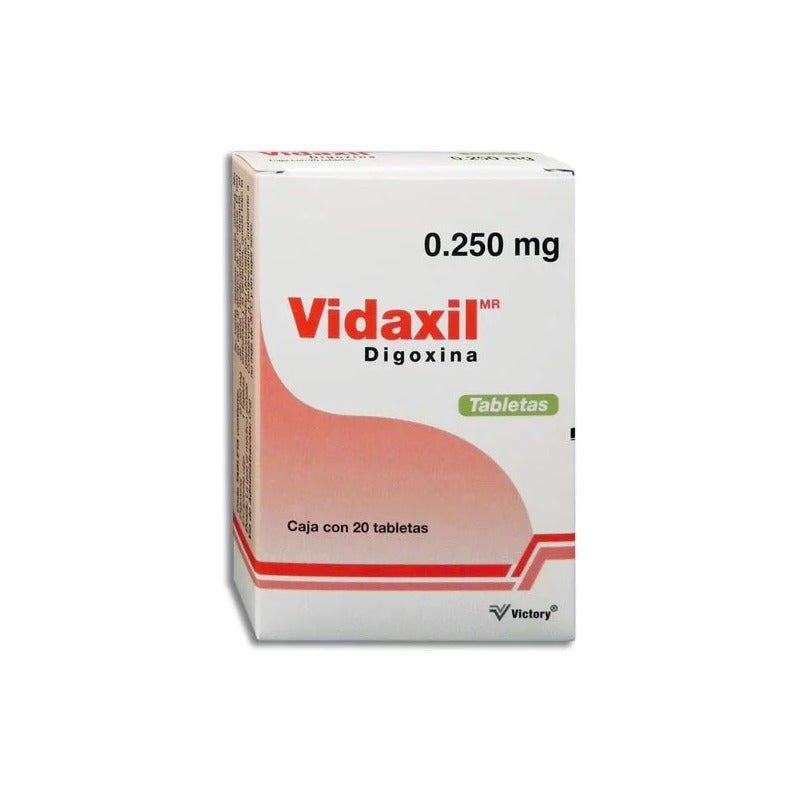 Vidaxil Digoxina 0.250 Mg 20 Tabletas
