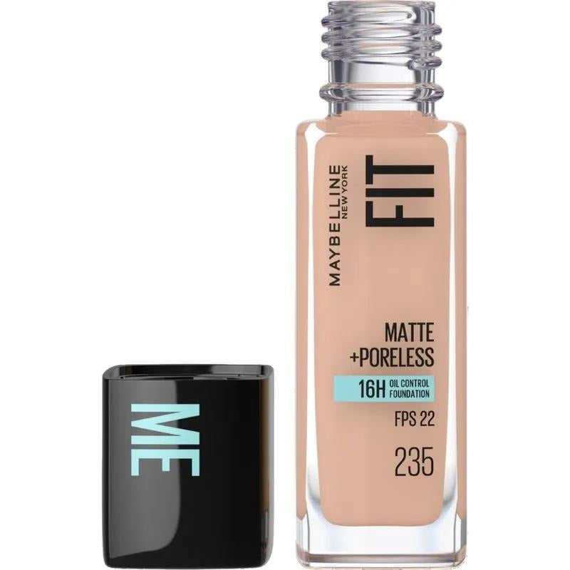 Maybelline Base Maquillaje Fit Me Matte Rich Tan + Poreless 30ml, Matifica Y Controla El Brillo, Tiene Fps 22