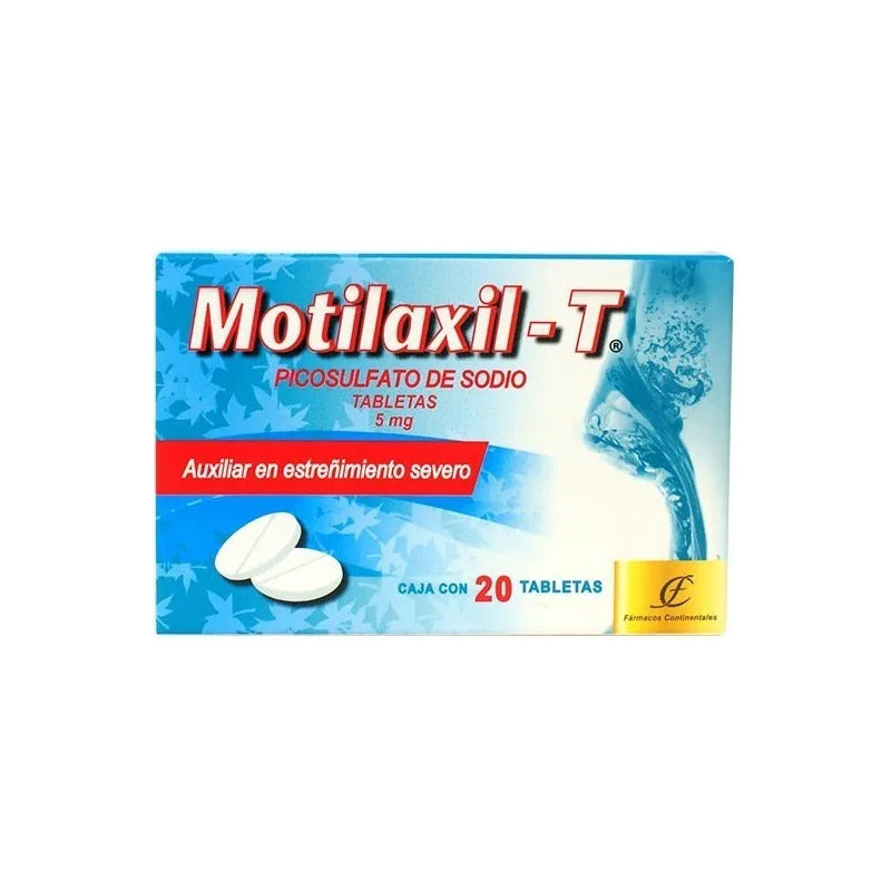 Motilaxil T Picosulfato De Sodio Estreñimiento Severo 20tabs