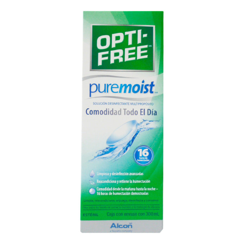 Soluciones Para Limpieza De Lentes De Contacto Alcon Opti Free Pure Moist 300 De 300 Ml