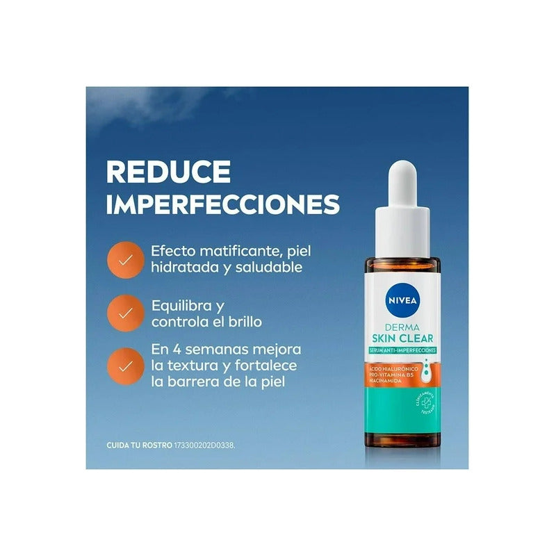 Nivea Derma Skin Clear Sérum Anti-imperfecciones 30ml Día/noche Todo Tipo De Piel