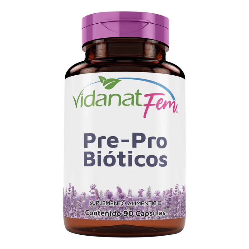 Vidanat Fem Pre-probioticos Suplemento Alimenticio 90 Caps Sin Sabor