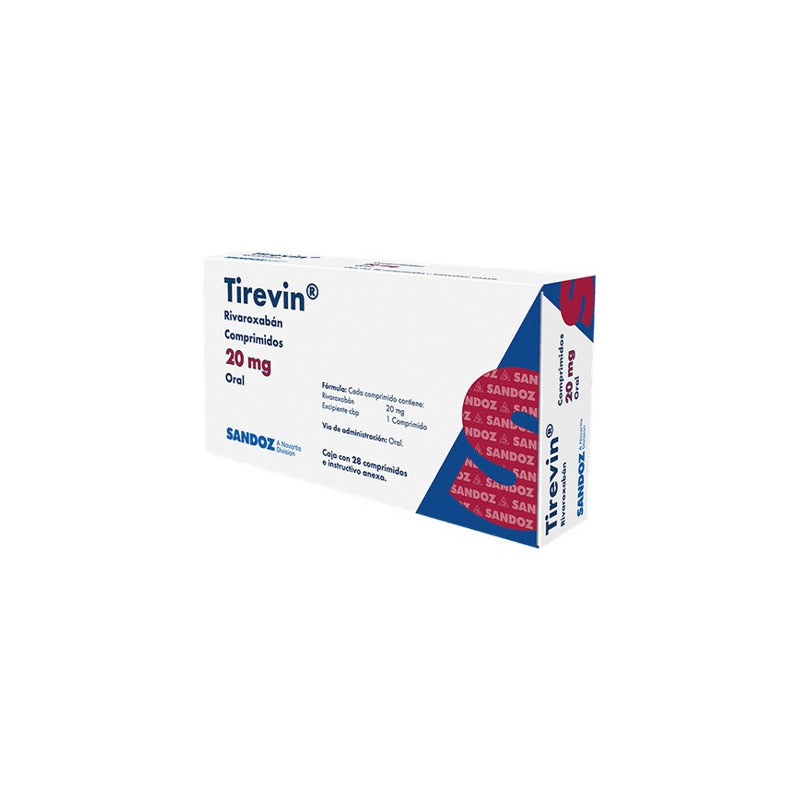 Tirevin Rivaroxobán 20mg 28 Comprimidos
