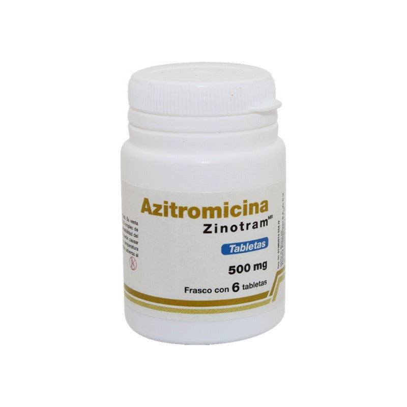 Azitromicina Zinotram Tabletas 500mg 6 Tabletas