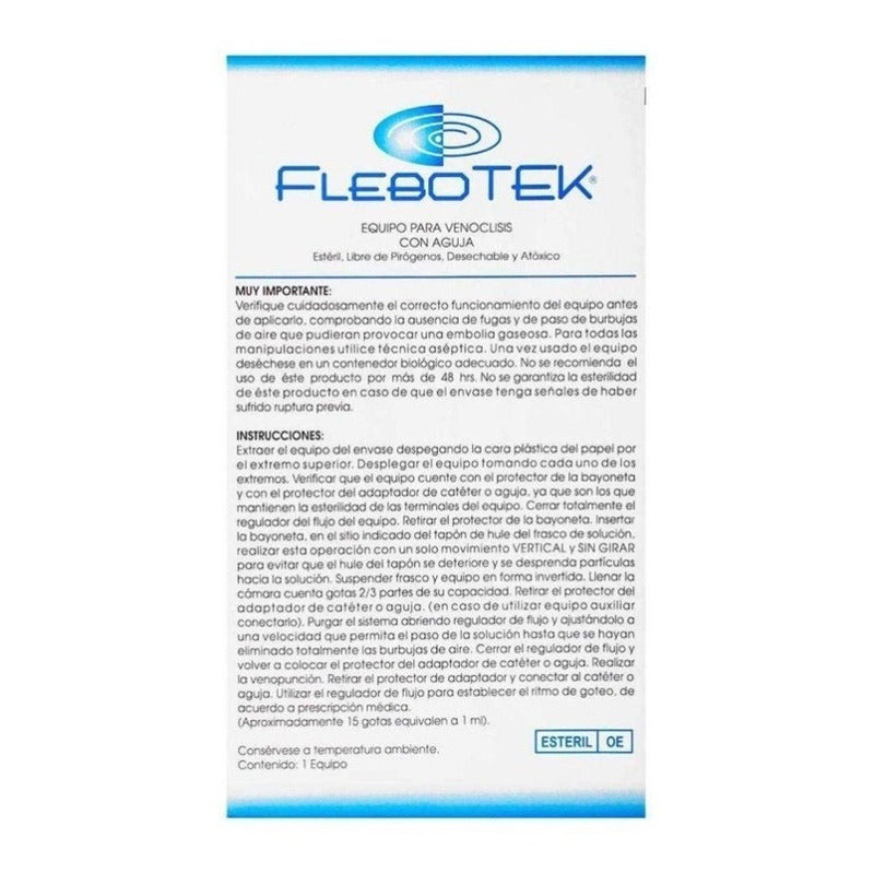 Flebotek Normogotero Con Aguja 5 Piezas