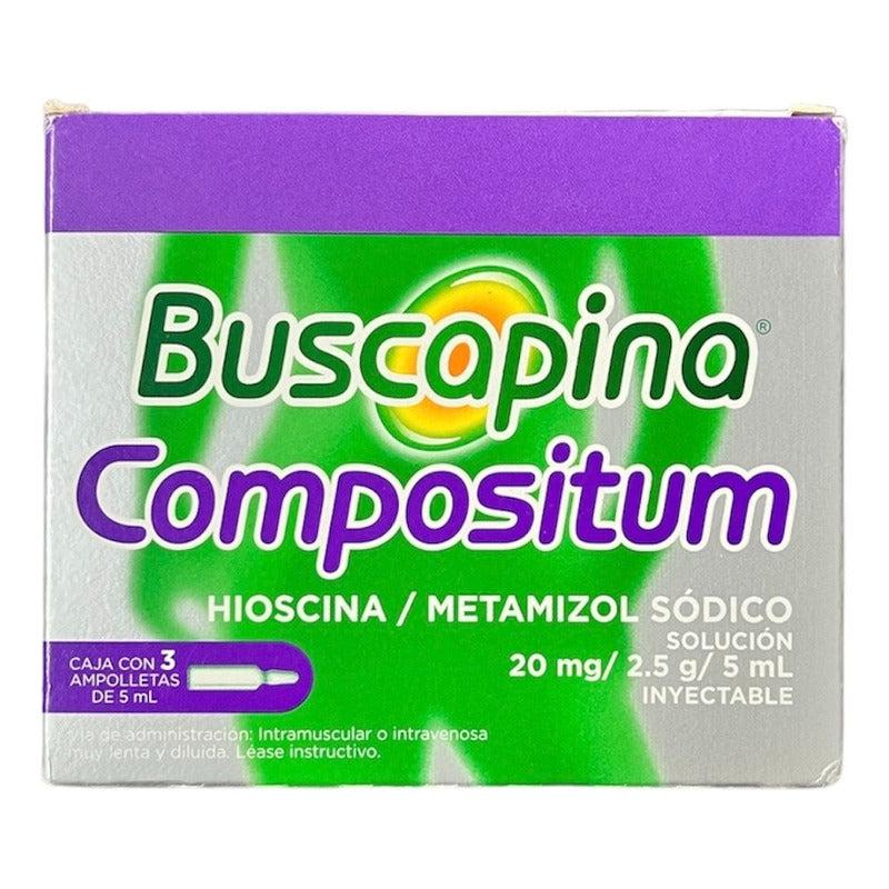 Buscapina Compositum Caja Con 3 Ampolletas 20mg/2.5g/5ml