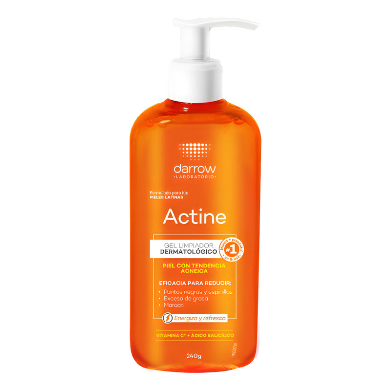 Darrow Actine Gel Limpiador Piel Tendencia Acneica 240gr Grasa - Acne Día/noche