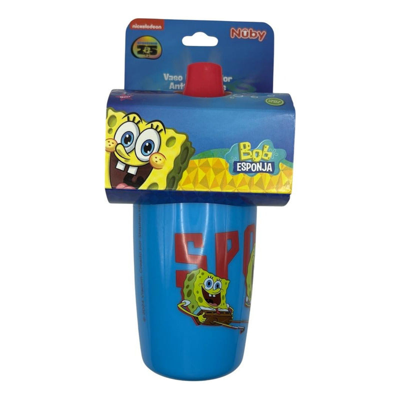 Vaso Entrenador Nuby Antiderrames 325ml Bob Esponja