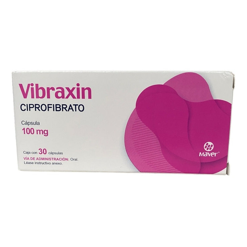 Ciprofibrato Vibraxin 100 Mg 30 Caps