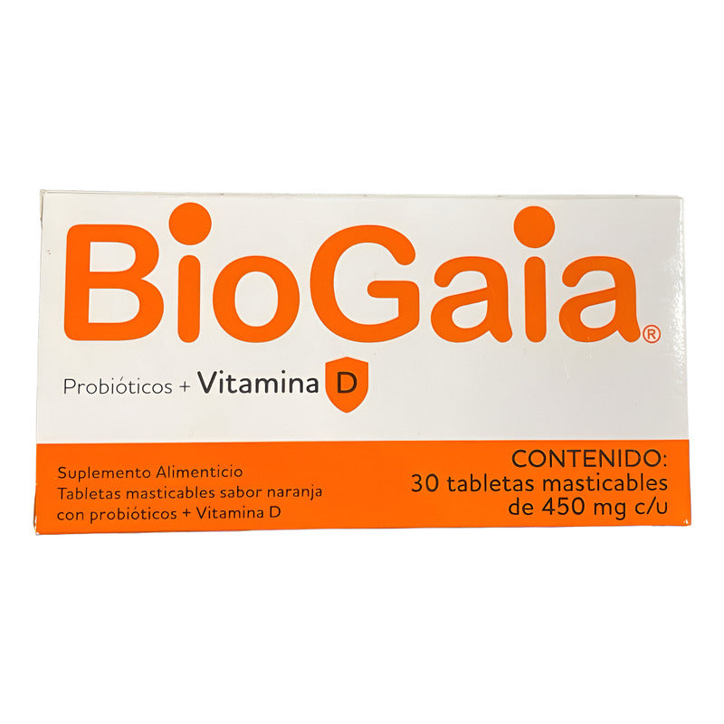 Biogaia Probióticos + Vitamina D 30 Tabletas Masticables Sin Sabor