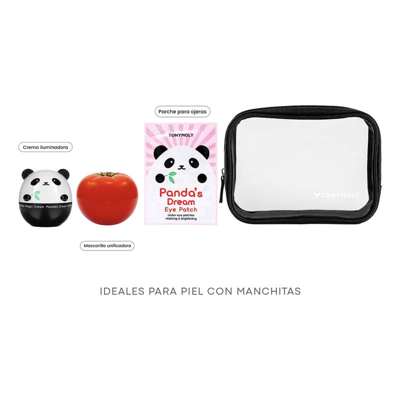 Tony Moly Set Anti Manchas, 3pz Y Cosmetiquera