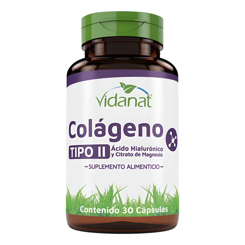 Vidanat Colageno Tipo Ii Ácido Hialurónico Suplemento 30caps Sin Sabor