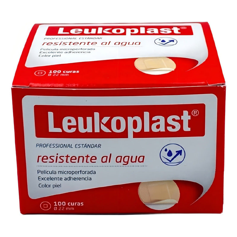 Curitas Leukoplast Redondas Impermeables 100 Pzas