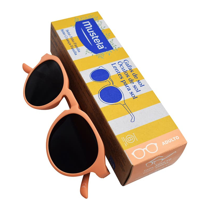Mustela Lentes Solares Para Adultos Ovalado Coral Gris Oscuro Coral Coral