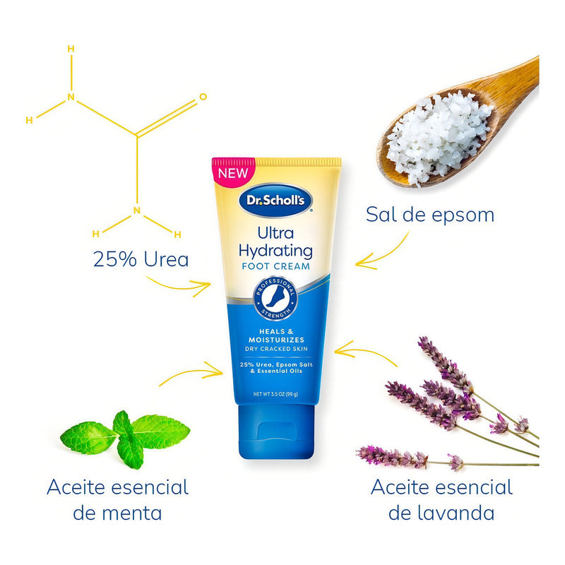 Dr Scholl's Crema Ultra Hidratante Y Reparadora Para Pies, 99g