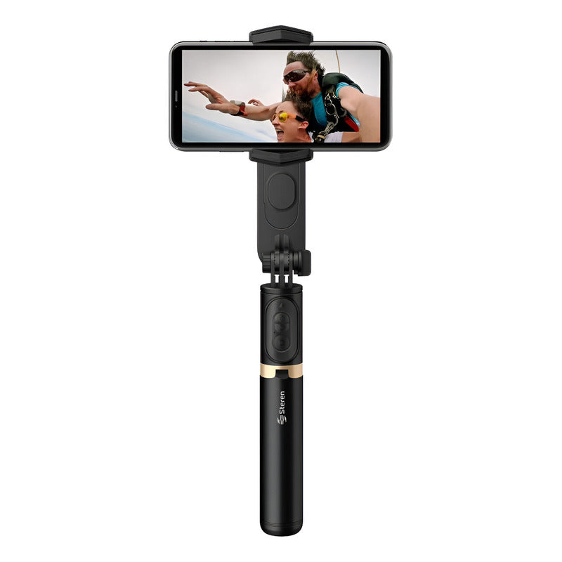 Estabilizador Steren Gmb-1000 1 Eje Selfie Stick Bluetooth Negro