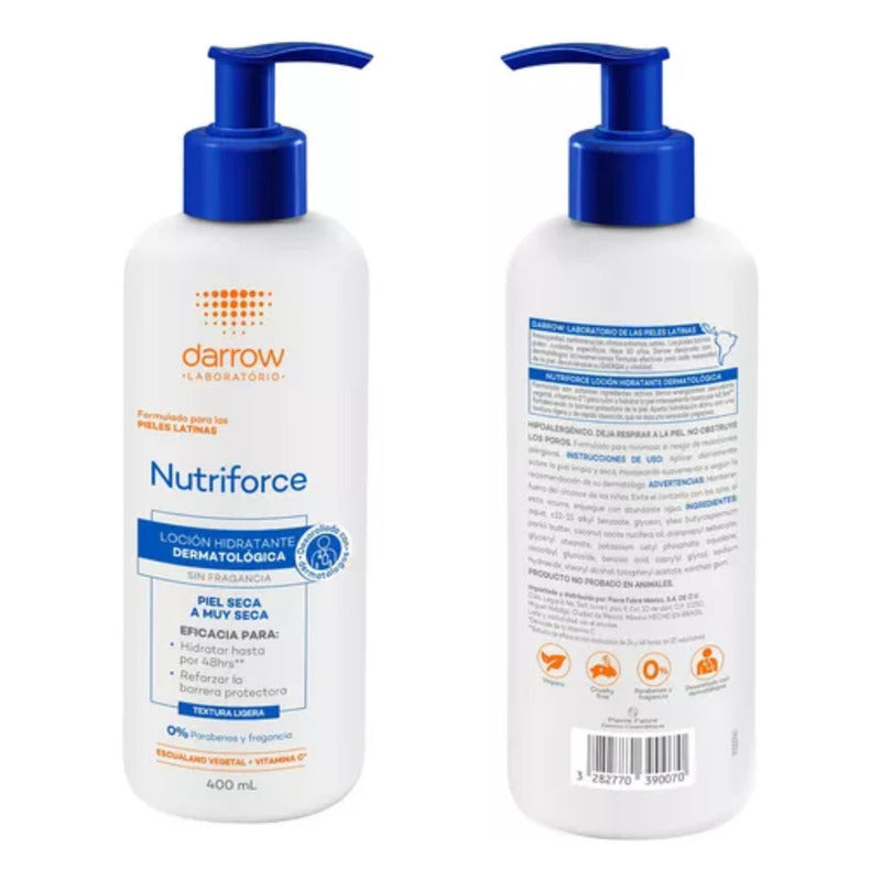 Nutriforce Locion Hidratante Dermatológica Piel Seca 400ml Neutra