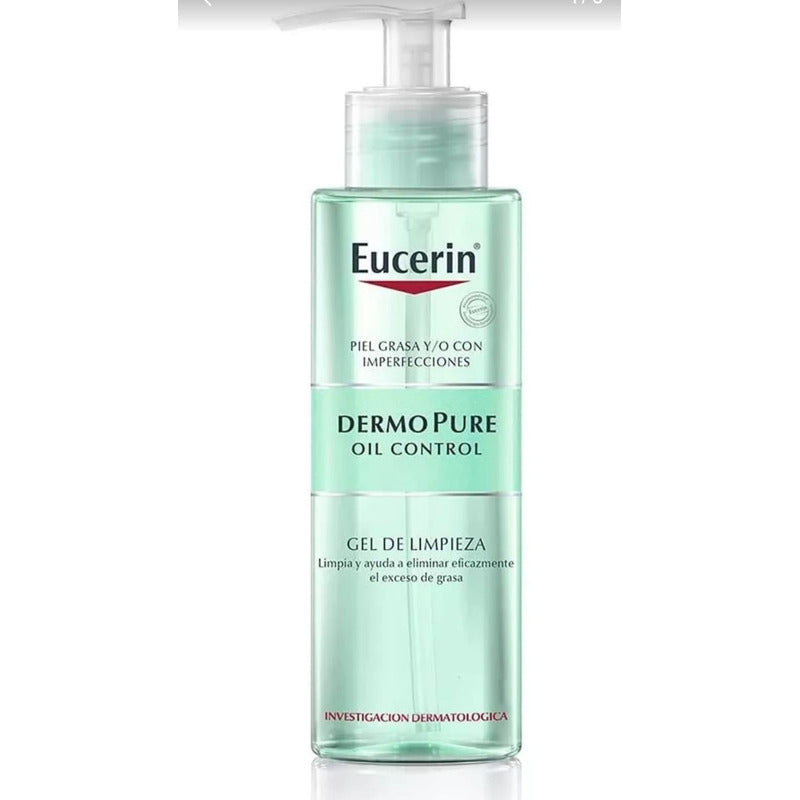 Eucerin Dermopure Oil Control Gel Limpiador X 400 Ml Grasa Día/noche