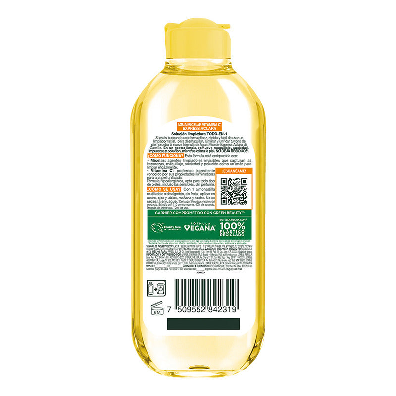 Garnier Skin Active Agua Micelar Con Vitamina C 400 Ml