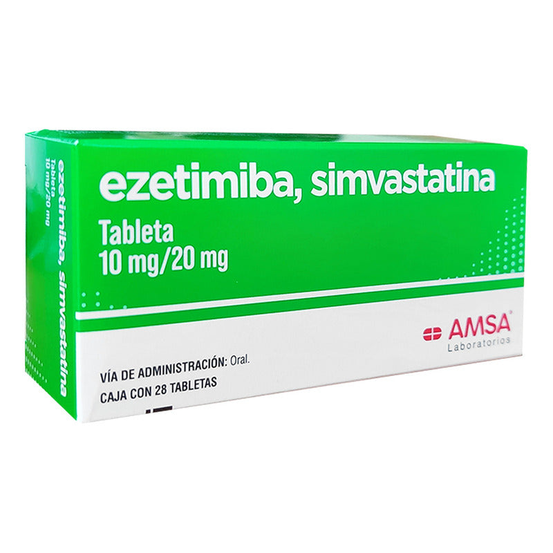 Ezetimiba Simvastatina Ezetimiba/ Simvastatina 10/20 Mg Caja C/28 Tabletas - Antibioticos De Mexico, S.a. De C.v. (amsa)