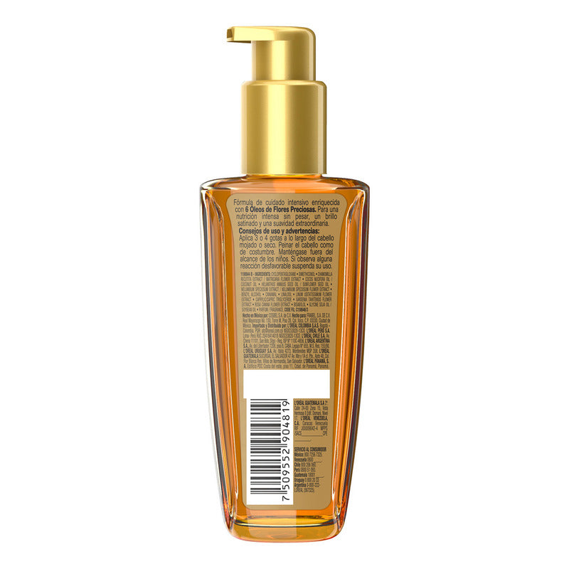 Tratamiento En Aceite Elvive Óleo Extraordinario De L'oréal Paris, Con Protector De Calor, 6 Óleos De Flores Que Nutren, Protegen Y Controlan El Frizz De Tu Cabello, 8 Semanas De Nutrición Y Brillo.