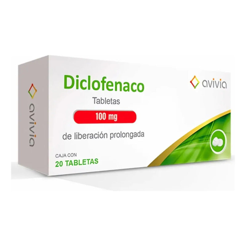 Diclofenaco 100mg Avivia 20 Tabletas